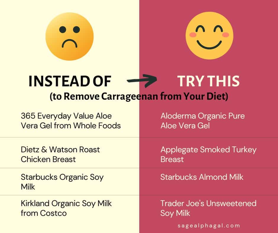 A few recommendations on how to replace products with carrageenan in your diet