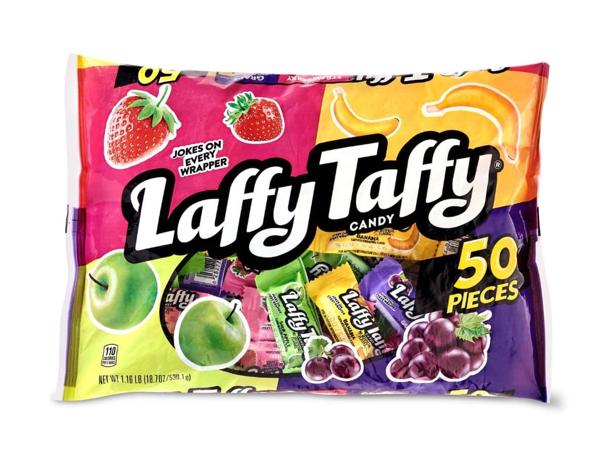 A bag of Laffy Taffy fruit chews.