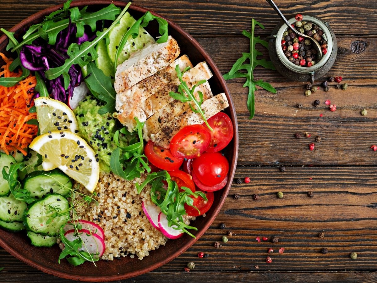 Quinoa Bowl with Chicken and Veggies - Canva
