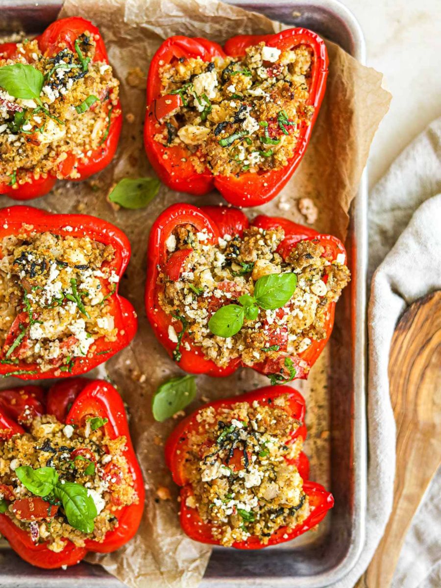 Quinoa Stuffed Bell Peppers - The Heirloom Pantry