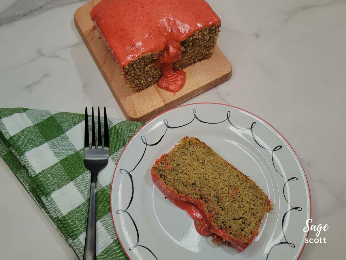 Lavender Chamomile Tea Cake with Strawberry Icing