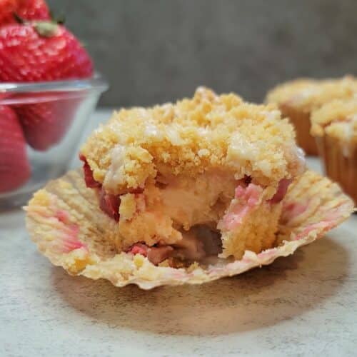 Strawberry Cream Cheese Muffins with Streusel Topping