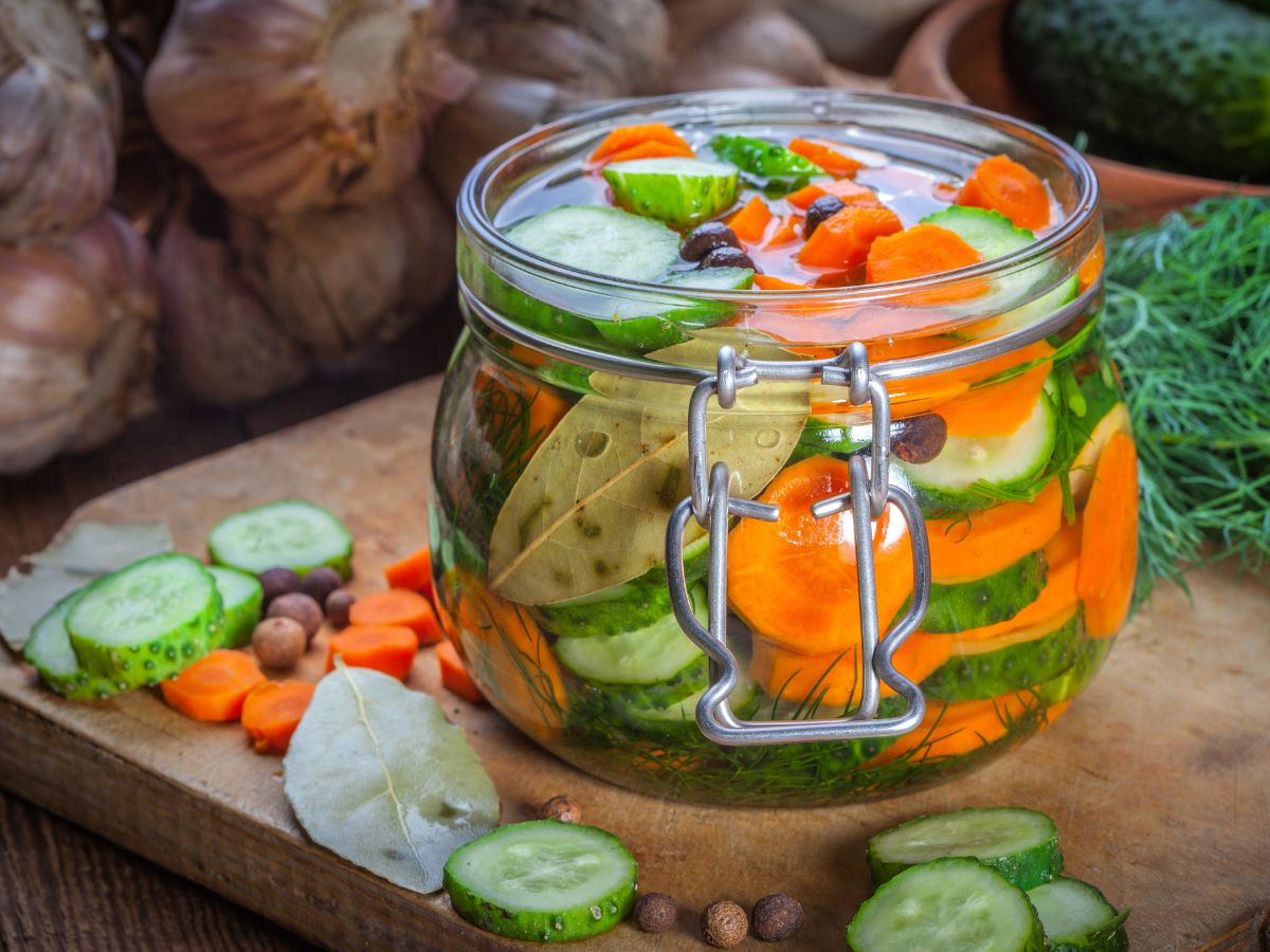 Pickled Cucumbers and Carrots