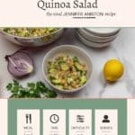 Jennifer Aniston's go-to quinoa salad recipe.