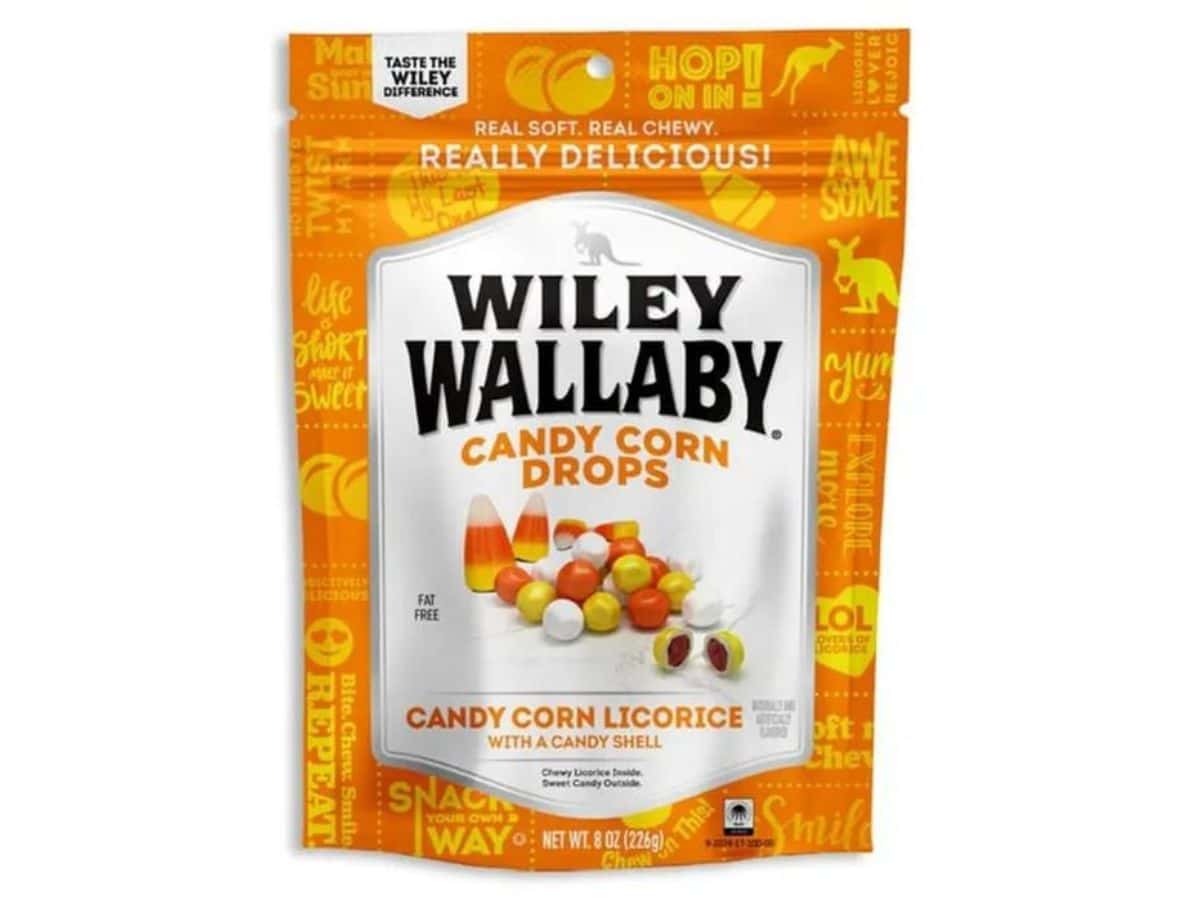 Wiley wallaby candy corn drops.