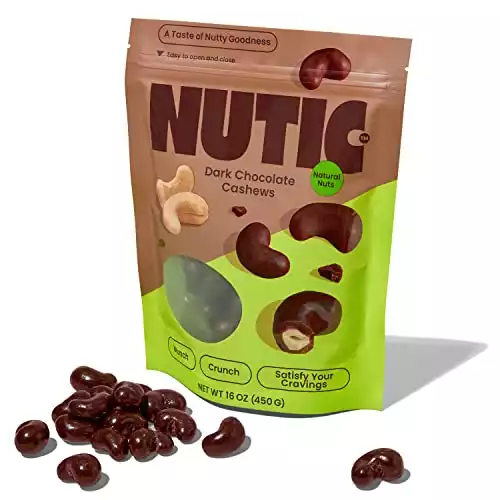 Dark Chocolate Covered Cashews by Nutic | 1 Lb | Rich Dark Chocolate Covered Nuts For Holidays And Snacking | Made In The USA…
