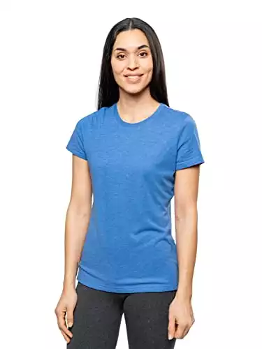 Insect Shield Women's Tri-Blend Short Sleeve T-Shirt, Royal Heather, Medium