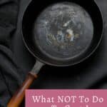 Learn how to properly season and care for your cast iron skillet to avoid damaging it.